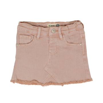 Skirt With Cut J, Jeans - Pink